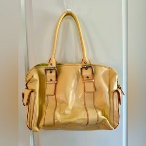 HYPE large handbag, butter yellow/cream color